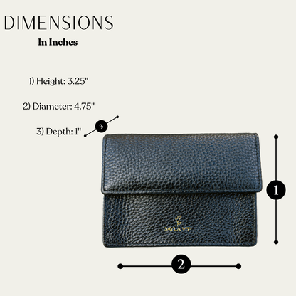 Luxe Travel Hygiene Wallet | Carries Wipes & Covers | Magnetic Closure | Genuine Leather | Refillable | Compact