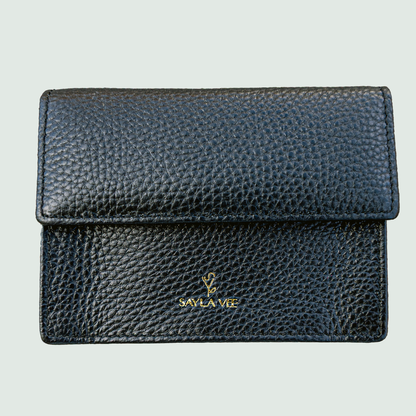 Luxe Travel Hygiene Wallet | Carries Wipes & Covers | Magnetic Closure | Genuine Leather | Refillable | Compact