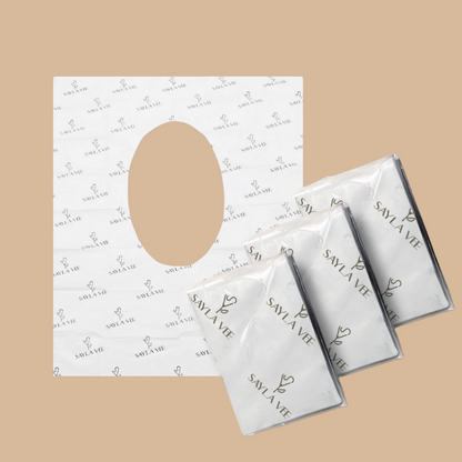 Flushable Toilet Seat Covers | Individually Wrapped & Triple Layered | Travel Pack | 10 On-the-Go Singles