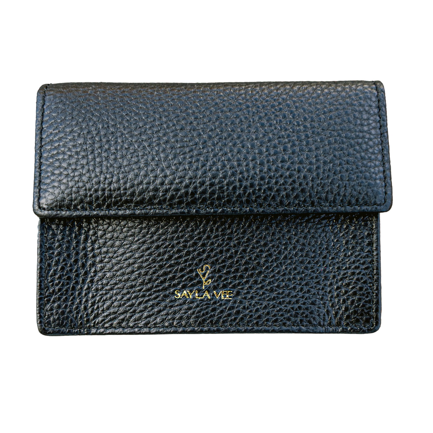 Sayla Vee Vee Sleeve – compact leather travel wallet for flushable toilet seat covers and wipes with magnetic closure. 