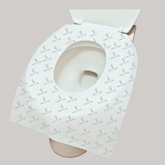 SAYLA VEE FLUSHABLE TOILET SEAT COVER FOR PUBLIC RESTROOMS AND PROTECTION FROM GERMS, best for travel, public restrooms, airports, porta-potty,